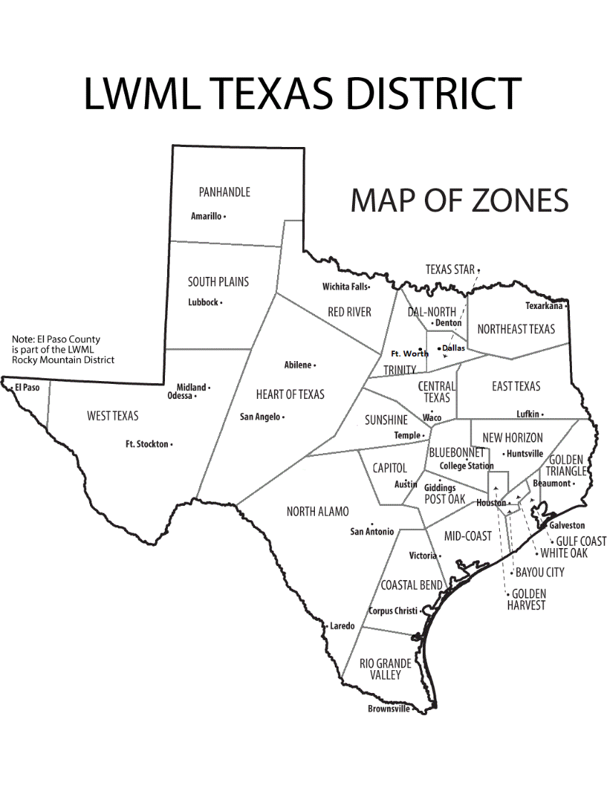 Map of Zones