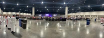 convention hall before worship